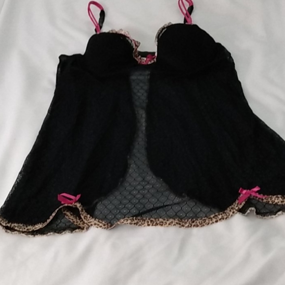 Jezebel black and pink lion print lingerie large - Picture 5 of 8